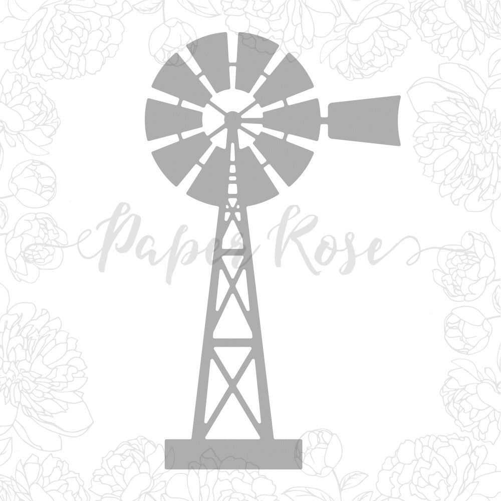Paper Rose Dies - Windmill Large 2.8"X4.9"