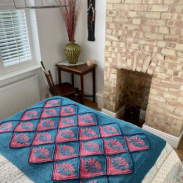 Flowery Patchwork Afgan