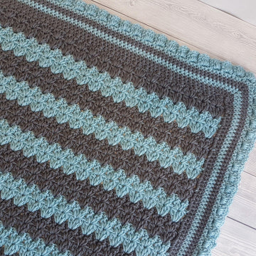 Stripes & Ruffles Baby Blanket
