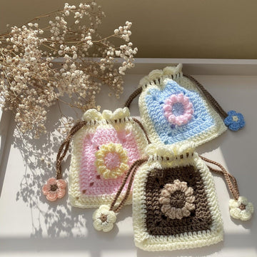 Flower Drawstring Pouch