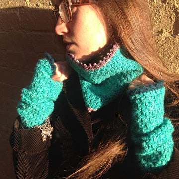 Wilderness Flowers Crochet Mitts