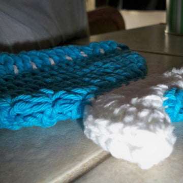 Blue Skirt Potholder