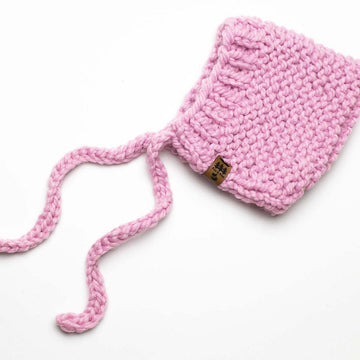 Garter Stitch Pixie Bonnet Hat Baby Children