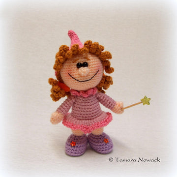 Rosinchen the fairy crochet pattern, English, Deutsch