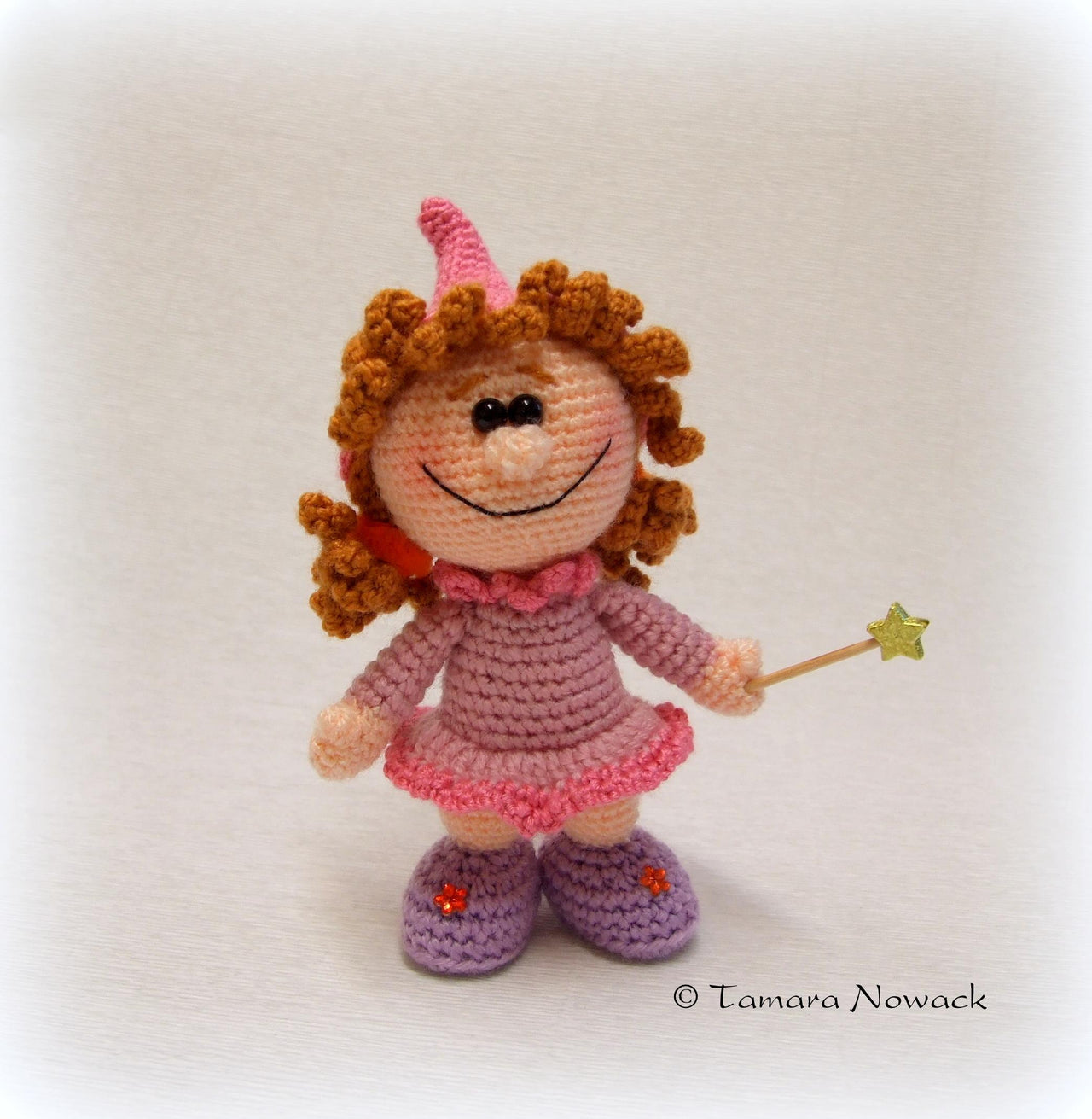 Rosinchen the fairy crochet pattern, English, Deutsch