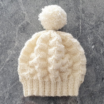Blakely - Babies 4ply basket stitch slouchy beanie