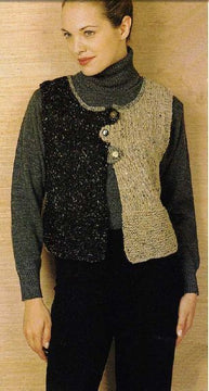 Donegal Tweed 2-Tone Vest Tahki Yarns Donegal Tweed
