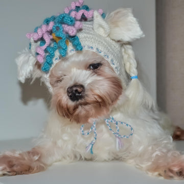 Unicorn dog hood, Crochet Pattern PDF, Size: XS for small dog