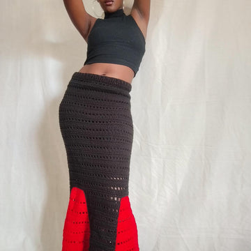 Regal Midi Length Mesh Skirt