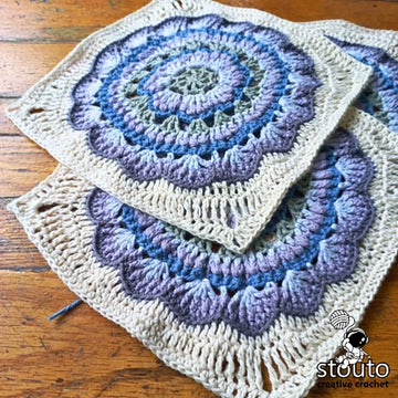 New Agapanthus Flower Granny Blanket Square