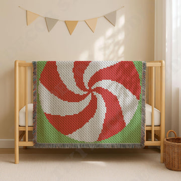 Peppermint Swirl Blanket C2C Crochet PATTERN