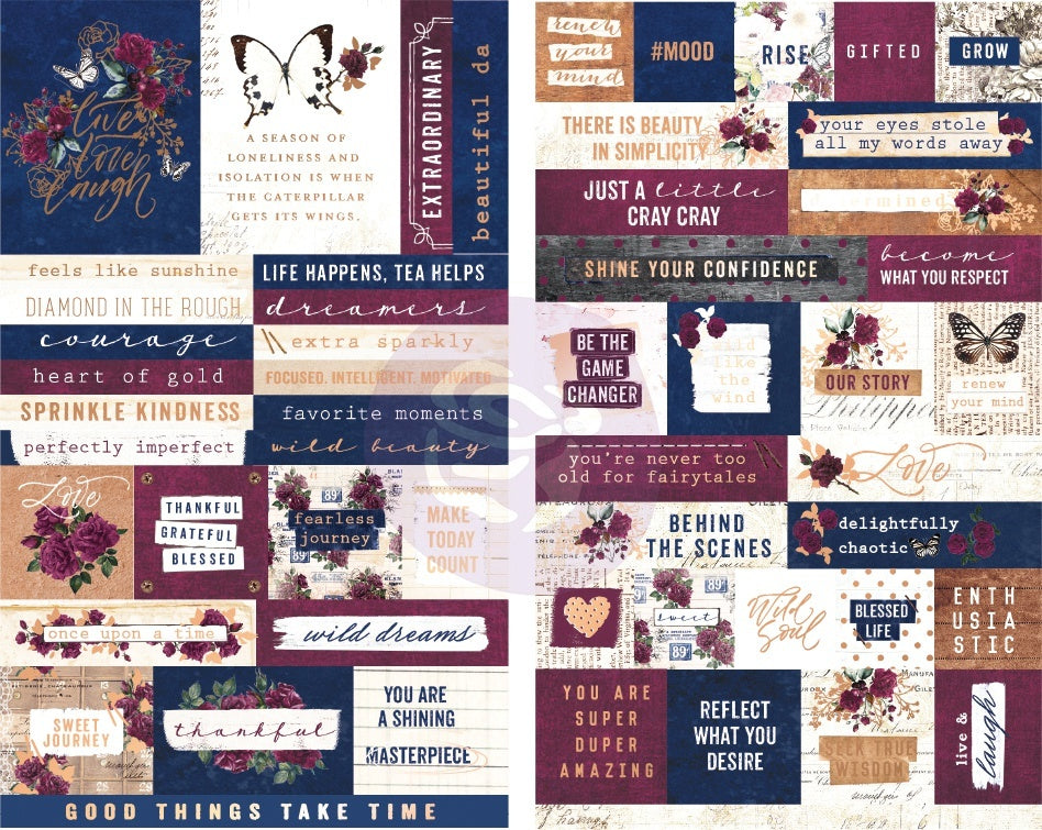Prima Marketing Darcelle Stickers 55/Pkg - Quotes & Words
