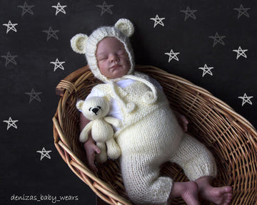 NewBorn romper and Bear hat
