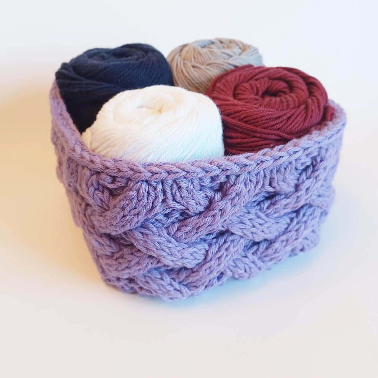 Cabled Basket Weave Bowl