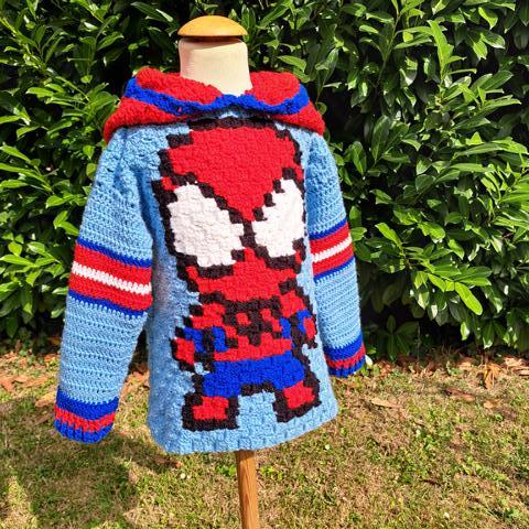 SWEATER SPiDERMAN * C2C hero sweater