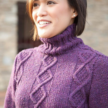 Diane Keaton Cabled Turtleneck