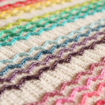 Rainbow wave blanket