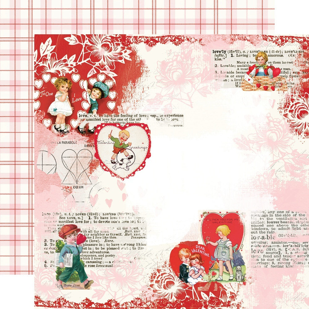 Simple Stories Simple Vintage My Valentine Double-Sided Cardstock 12"X12" 25/Pkg - Love You