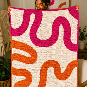 Groovy Waves Crochet Baby Blanket