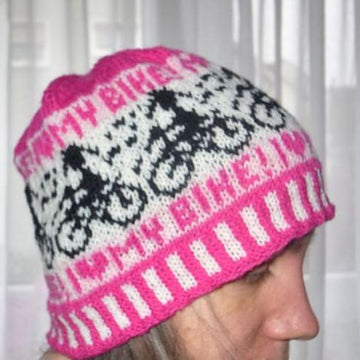 Girl bike rider beanie