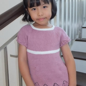 Girl's Lace Edging Summer Top