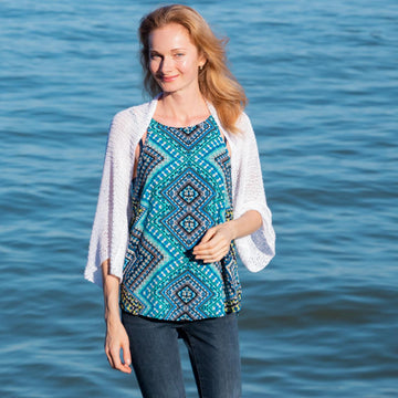 Knitting Pattern Light Air Open Cardigan Womans