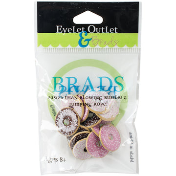 Eyelet Outlet Shape Brads 12/Pkg - Doughnut