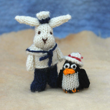 Sailor bunny and quirky penguin
