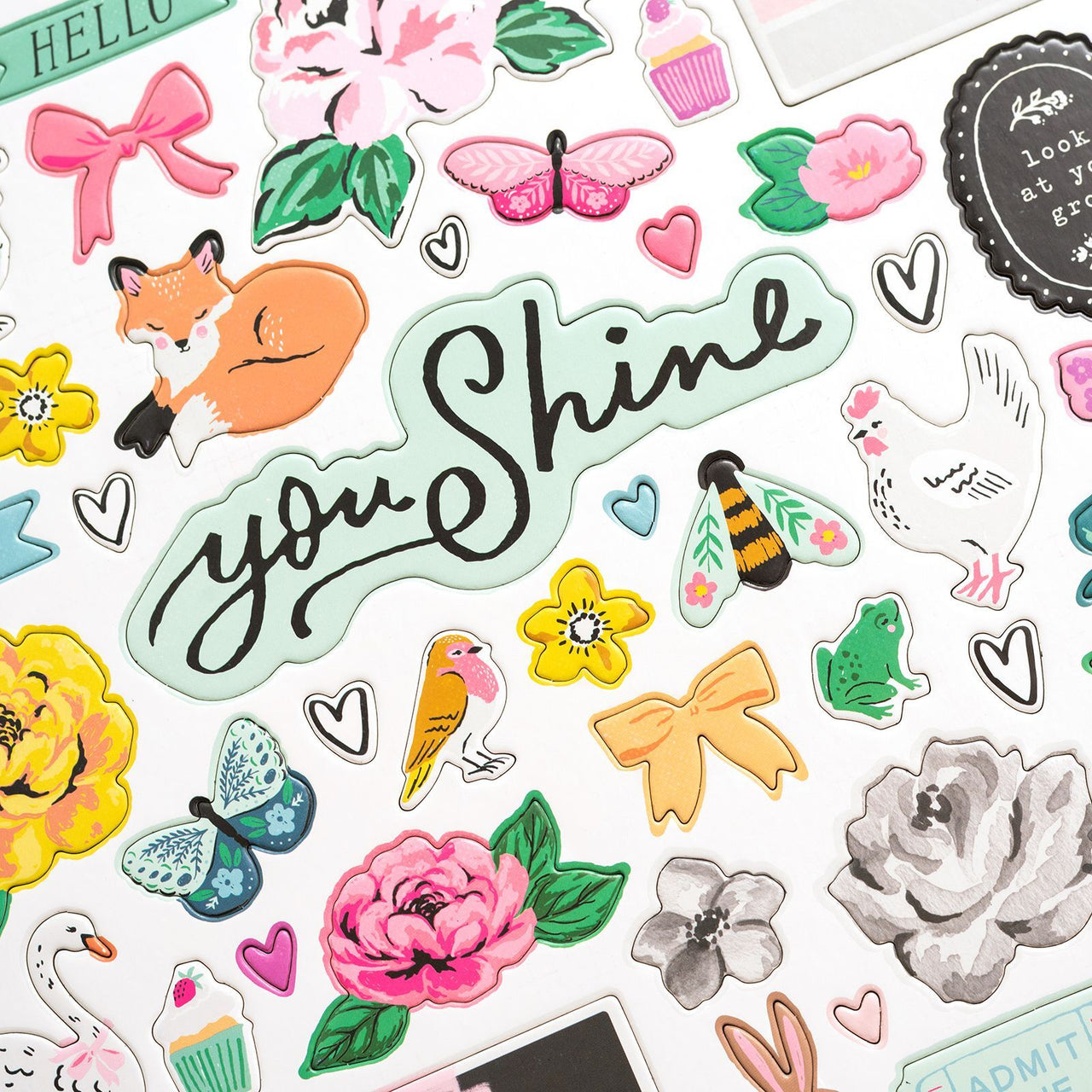 American Crafts Maggie Holmes - Garden Party Chipboard Stickers
