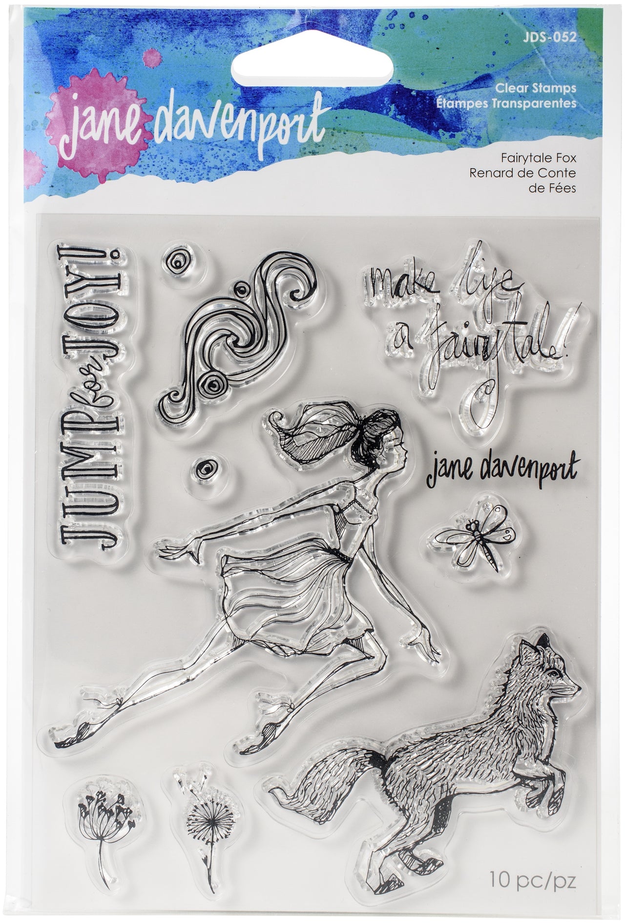 Spellbinders Jane Davenport Whimsical & Wild Collection Clear Stamps Set - Fairytale Fox