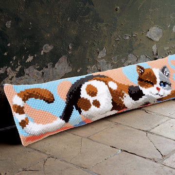 Vervaco Cat Draught Excluder Chunky Cross Stitch Kit - 80cm x 20cm