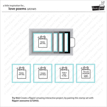 Lawn Fawn Clear Stamps 4"X6" - Love Poems