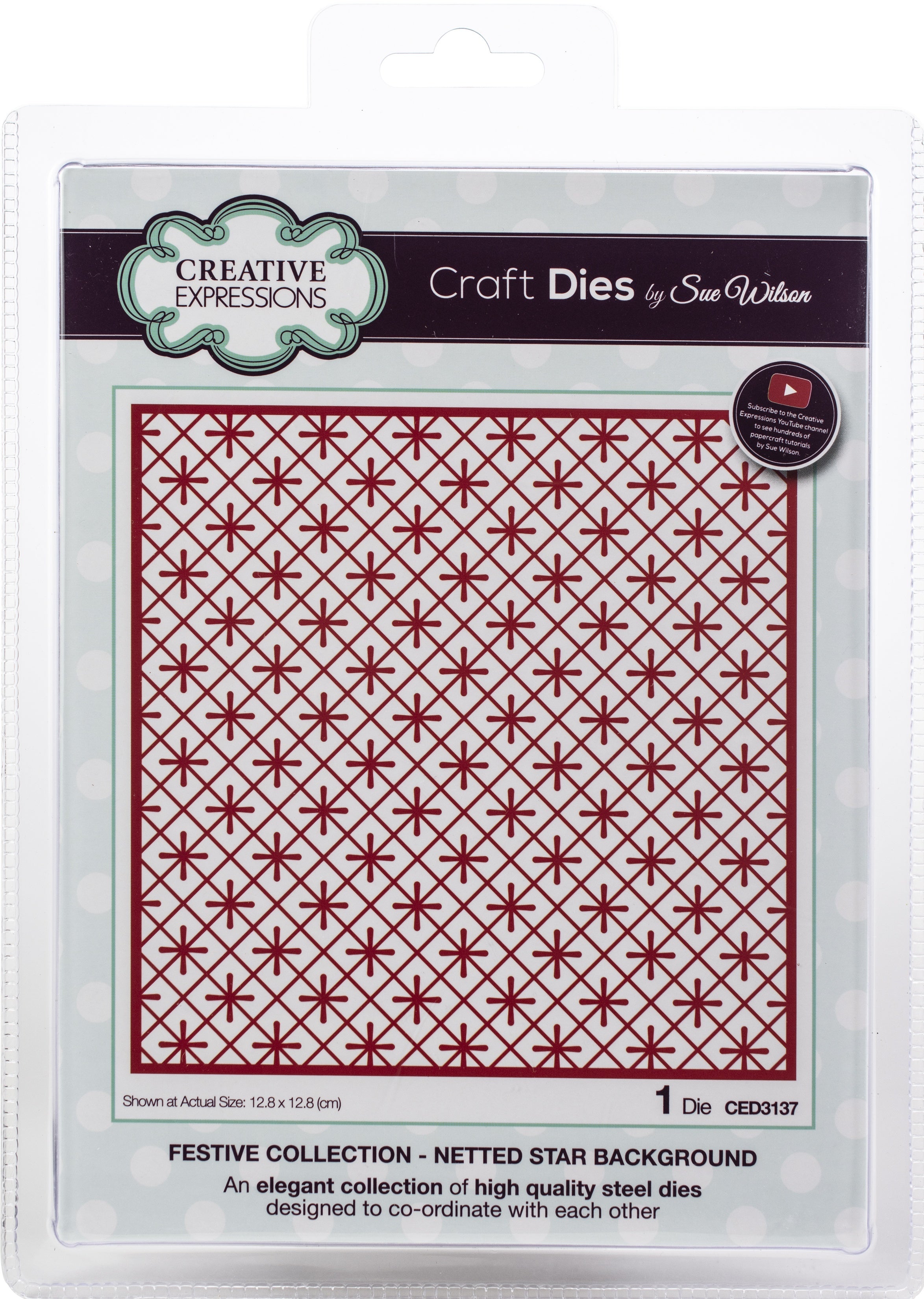 Creative Expressions Festive Craft Dies By Sue Wilson - Netted Star Background