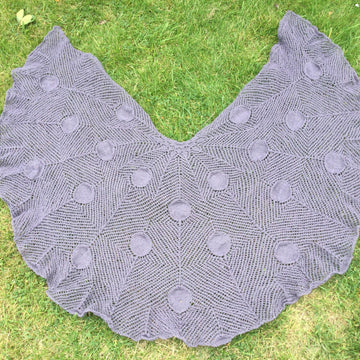 Peacock tail lace shawl