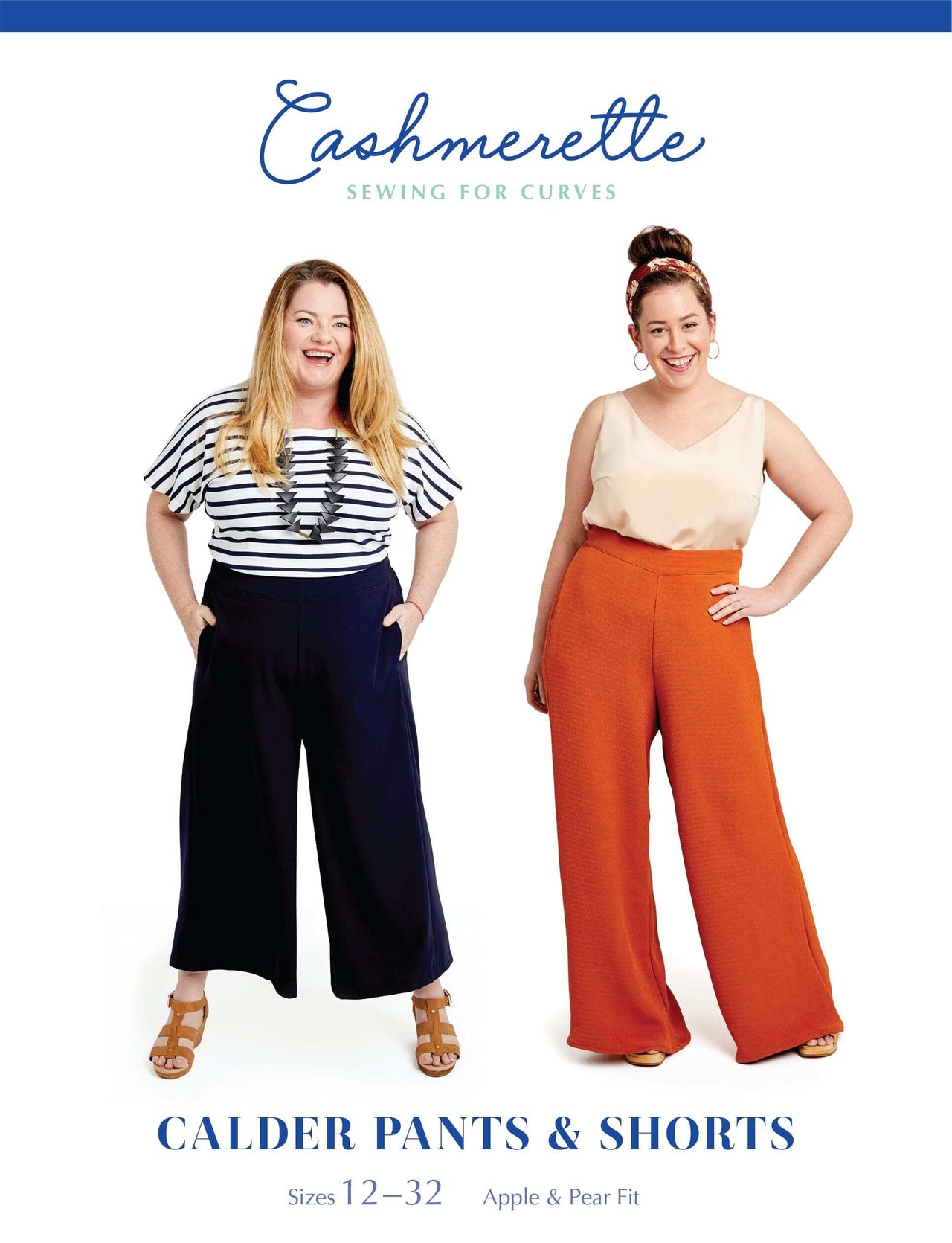 Cashmerette Calder Pants & Short Pattern by Cashmerette CPP4102 - Paper Pattern, Size 12-32