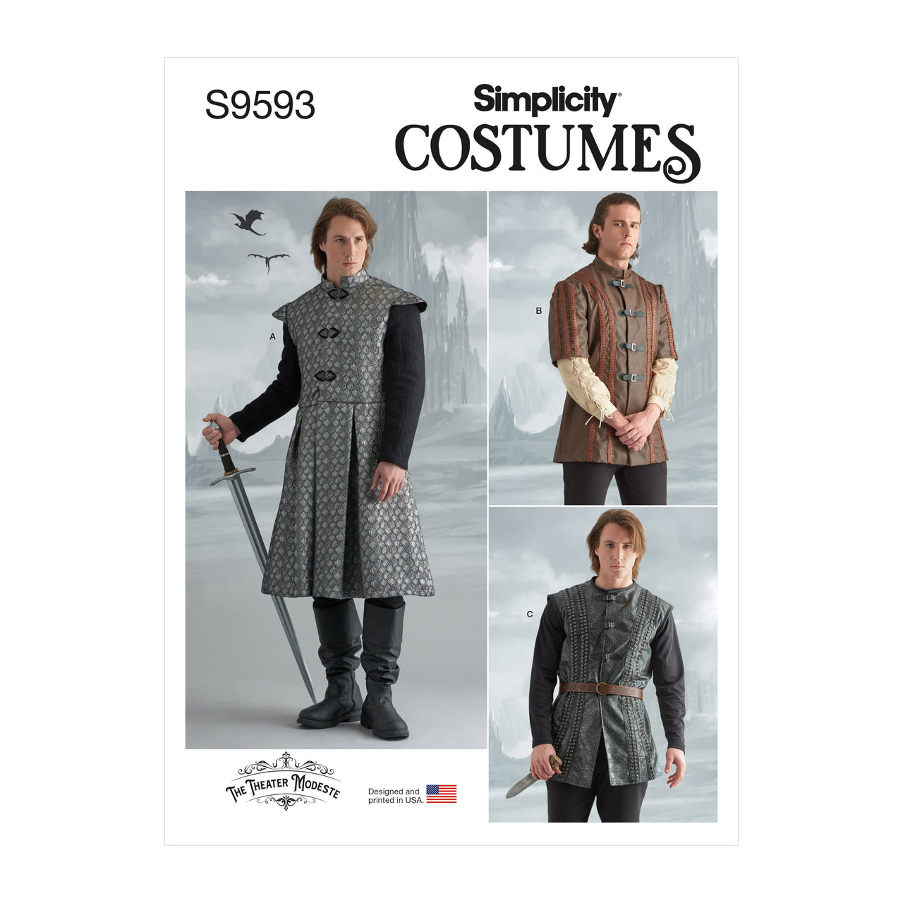 Simplicity Men's Coat, Jacket and Vest S9593 - Sewing Pattern