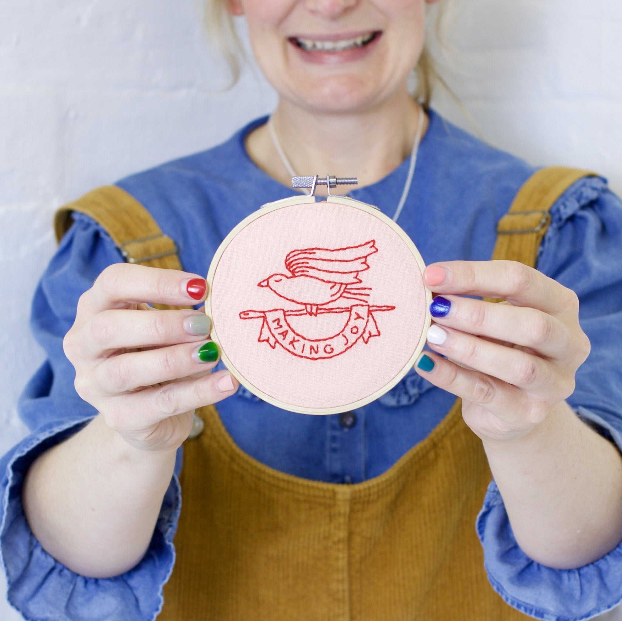 Cotton Clara Making Joy Embroidery Hoops Kit - 11cm