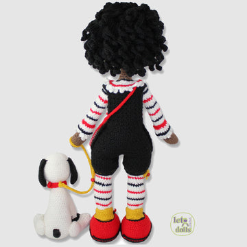 24 inch crochet doll pattern PDF, XL amigurumi doll, Bianca
