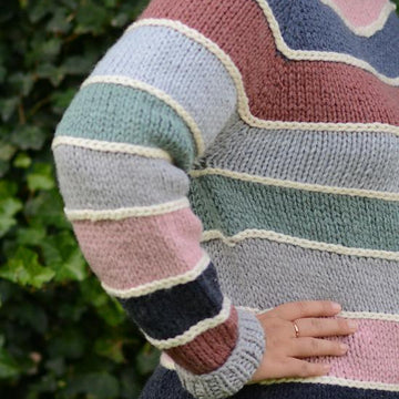 Color Divide  Knit Sweater