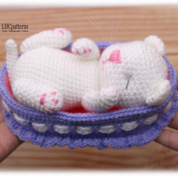 Sleeping Kitten in Cradle Crochet Pattern