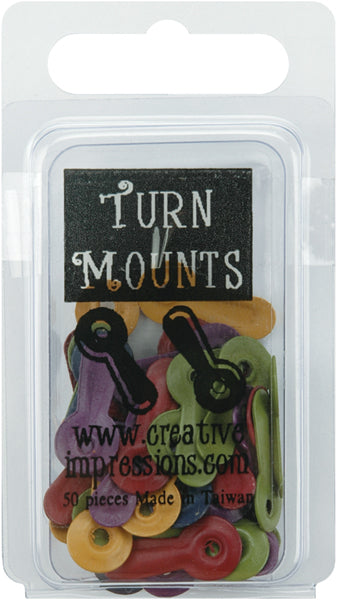 Creative Impressions Painted Metal Turn Mounts 50/Pkg - Matte Heritage