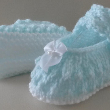 Hand Knitted Lacey Baby Shoes Knitting Pattern