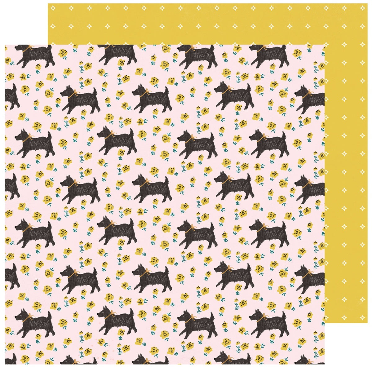 American Crafts Maggie Holmes Sweet Story Double-Sided Cardstock 12"X12" 25/Pkg - Smitten