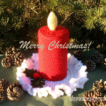 Crochet Christmas Candle