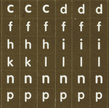 Kaisercraft Mini Alphabet Stickers 5.9"X5.9" - Chocolate & White