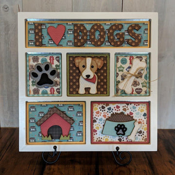 Foundations Decor Shadow Box Kit - I Love Dogs