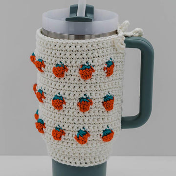Strawberry Crochet Stanley Quencher Cover
