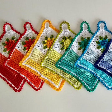 Mitered Blossom Dishcloth