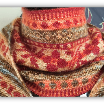 Colorwork and Stripes Shawl
