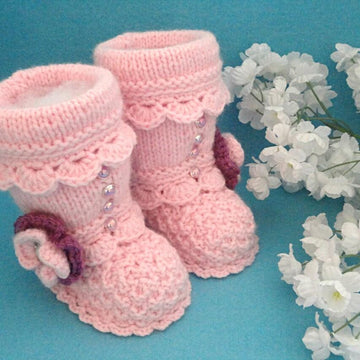Knitting PATTERN Baby Girl  Baby Shoes Naomi